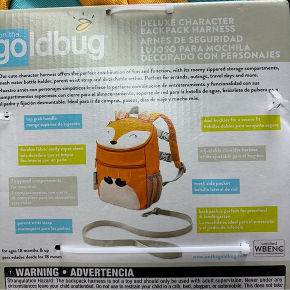 Goldbug Deluxe Character Backpack‎ Harness - Fox 🦊 - Picture 7 of 7